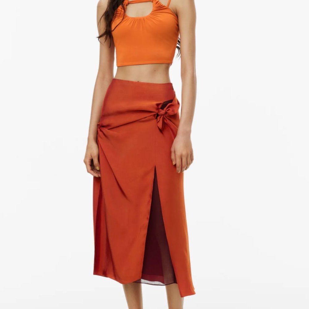 Zara Knotted Skirt Limited Edition XS